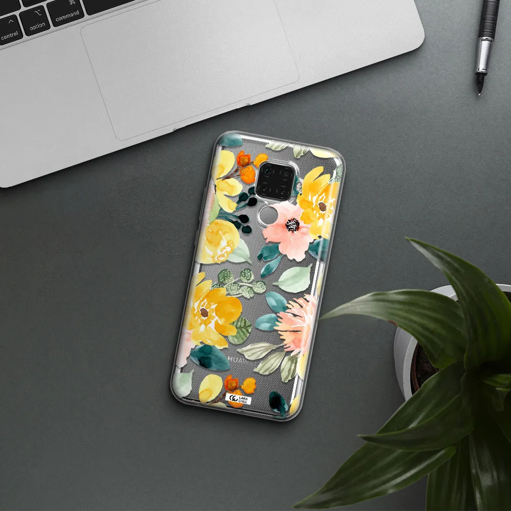 Watercolor Flowers Huawei Mate 30 Lite Clear TPU Case