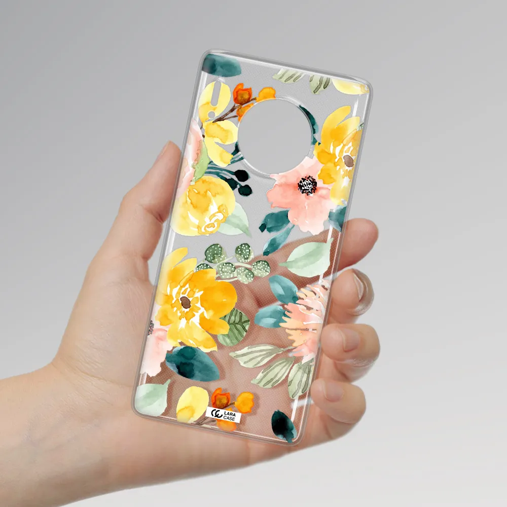Watercolor Flowers Huawei Mate 30 Pro Clear TPU Case