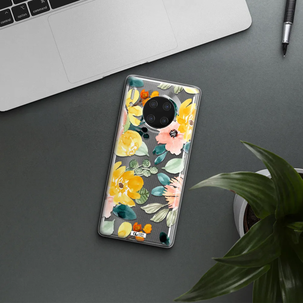 Watercolor Flowers Huawei Mate 30 Pro Clear TPU Case
