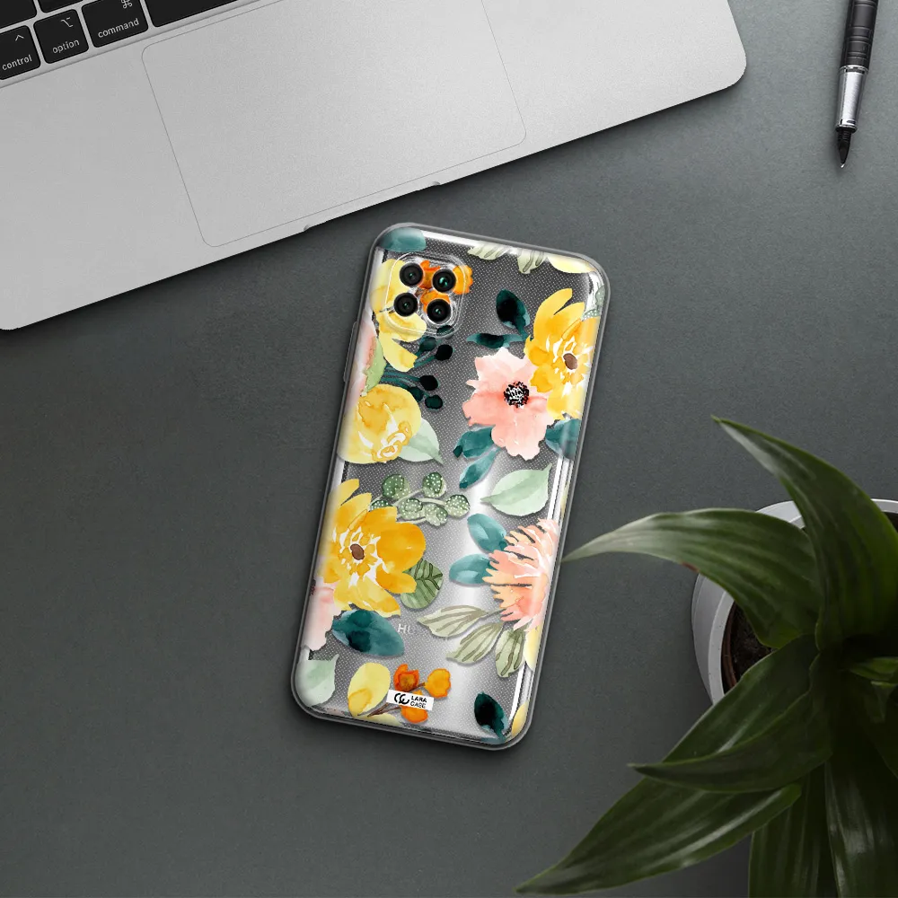 Watercolor Flowers Huawei Nova 7I Clear Tpu Case