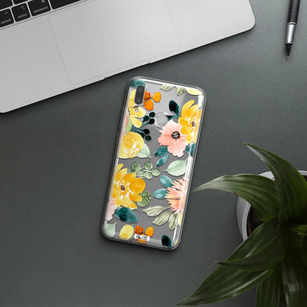 Watercolor Flowers Huawei P Smart 2019 Clear TPU Case