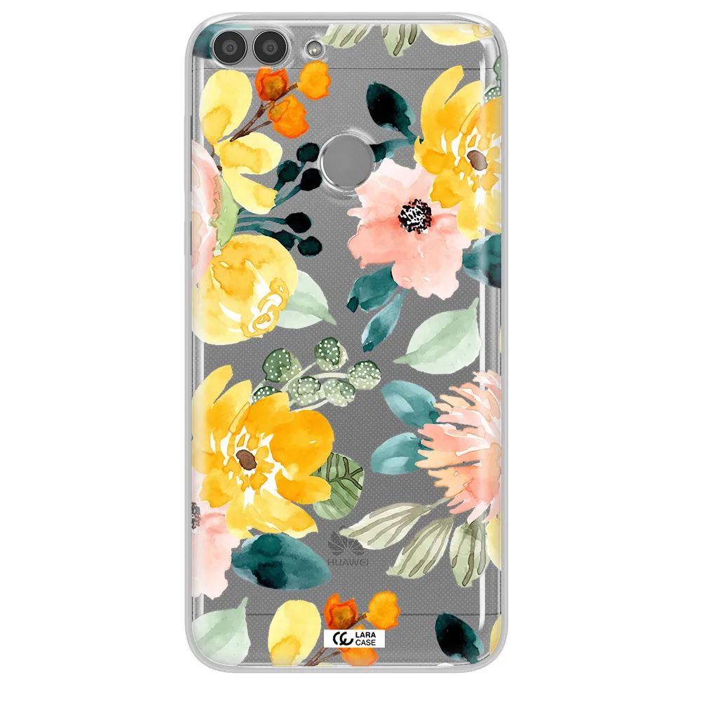 Watercolor Flowers Huawei P Smart Clear TPU Case