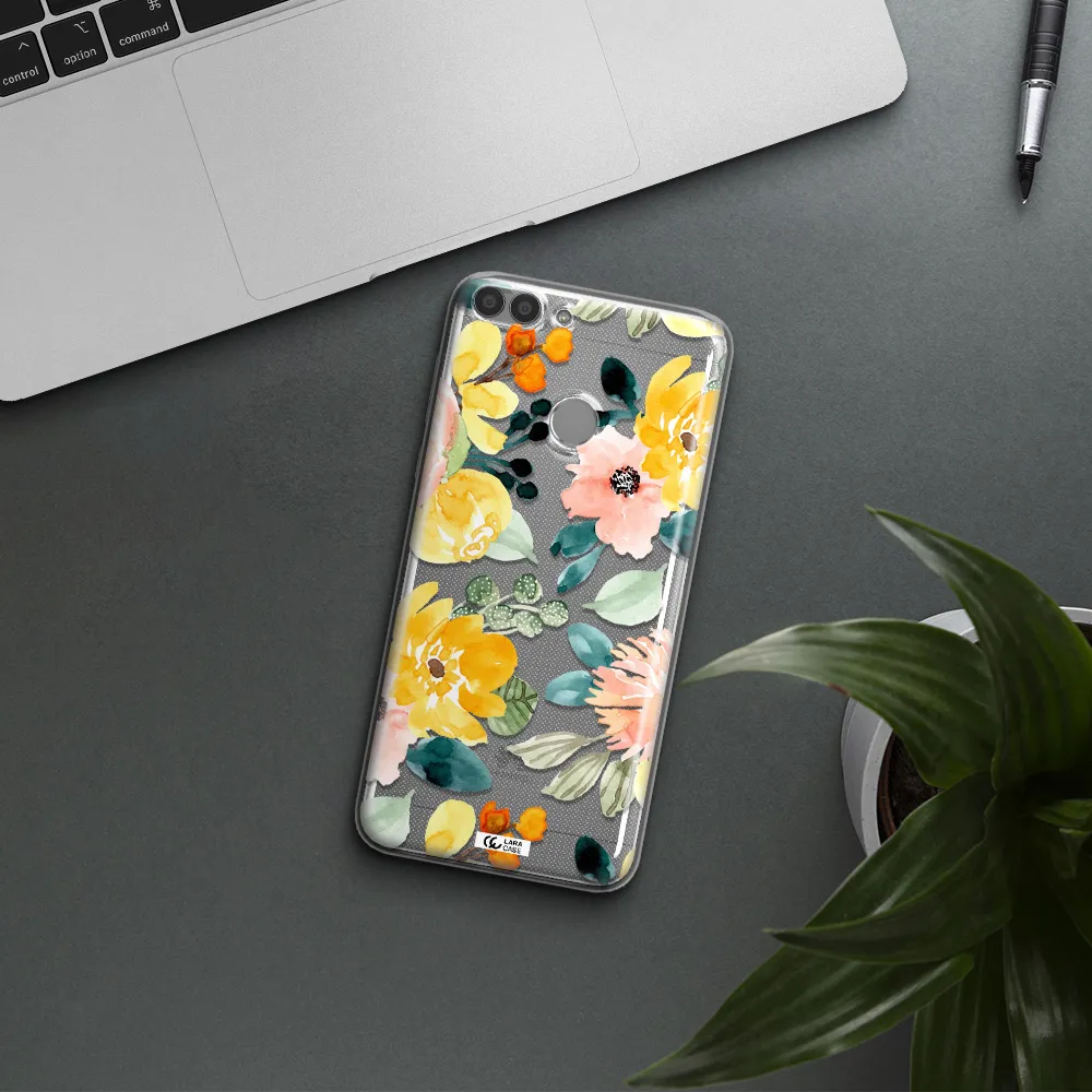Watercolor Flowers Huawei P Smart Clear TPU Case