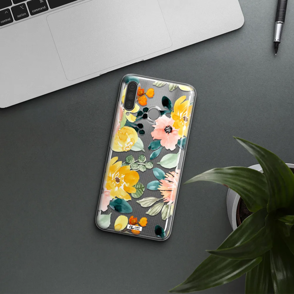 Watercolor Flowers Huawei P30 Lite Clear TPU Case