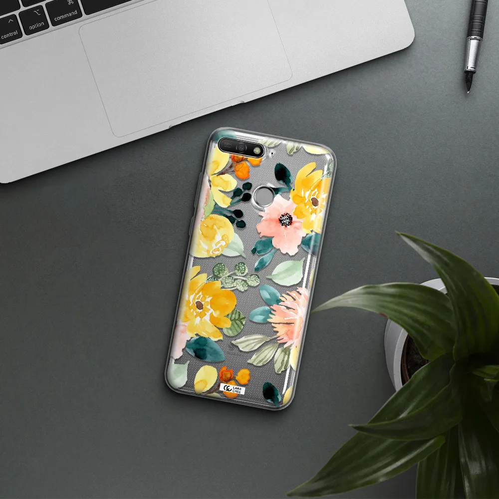 Watercolor Flowers Huawei Y6 Prime 2018 Clear TPU Case