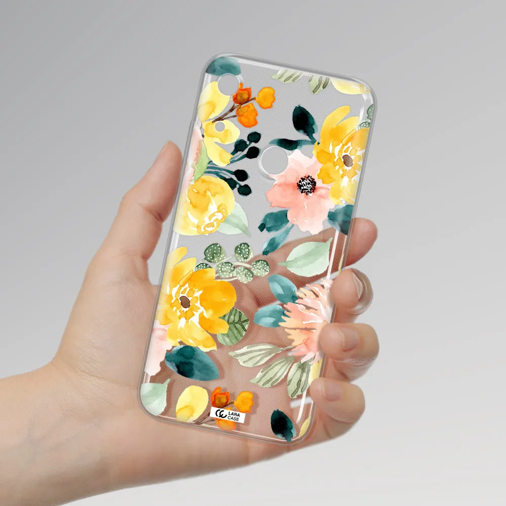Watercolor Flowers Huawei Y6S Clear TPU Case