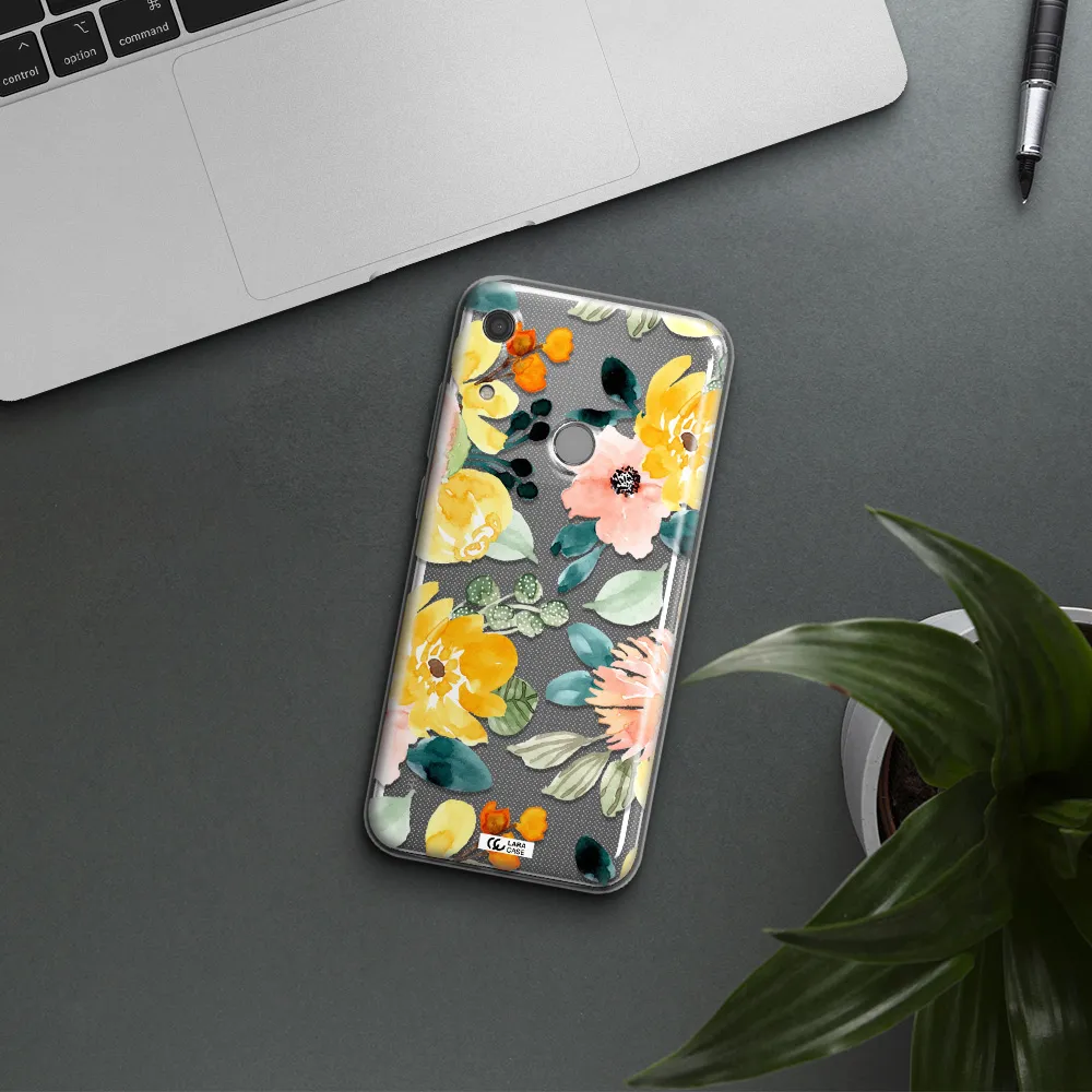 Watercolor Flowers Huawei Y6S Clear TPU Case