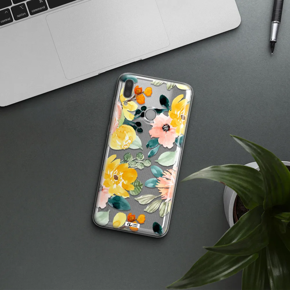 Watercolor Flowers Huawei Y9 2019 Clear TPU Case