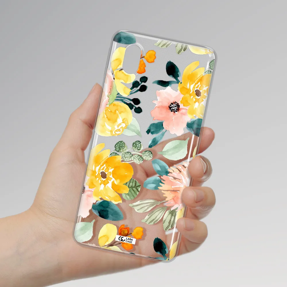 Watercolor Flowers Samsung A01 Core Clear Tpu Case