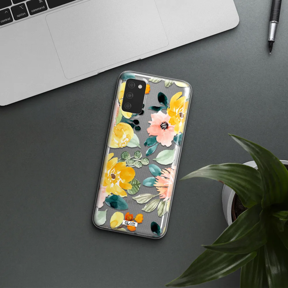 Watercolor Flowers Samsung A03S Clear TPU Case