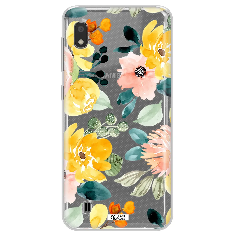 Watercolor Flowers Samsung A10 Clear TPU Case
