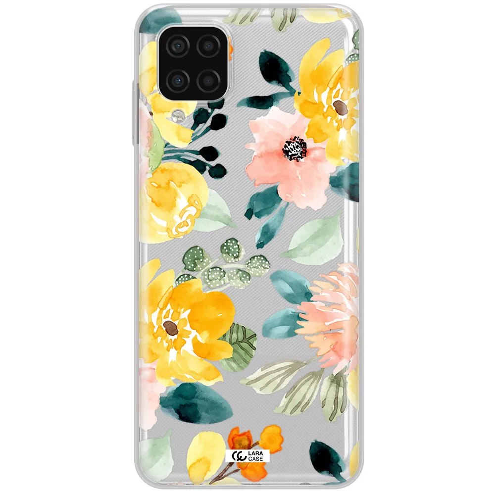 Watercolor Flowers Samsung A12 4g Clear TPU Case