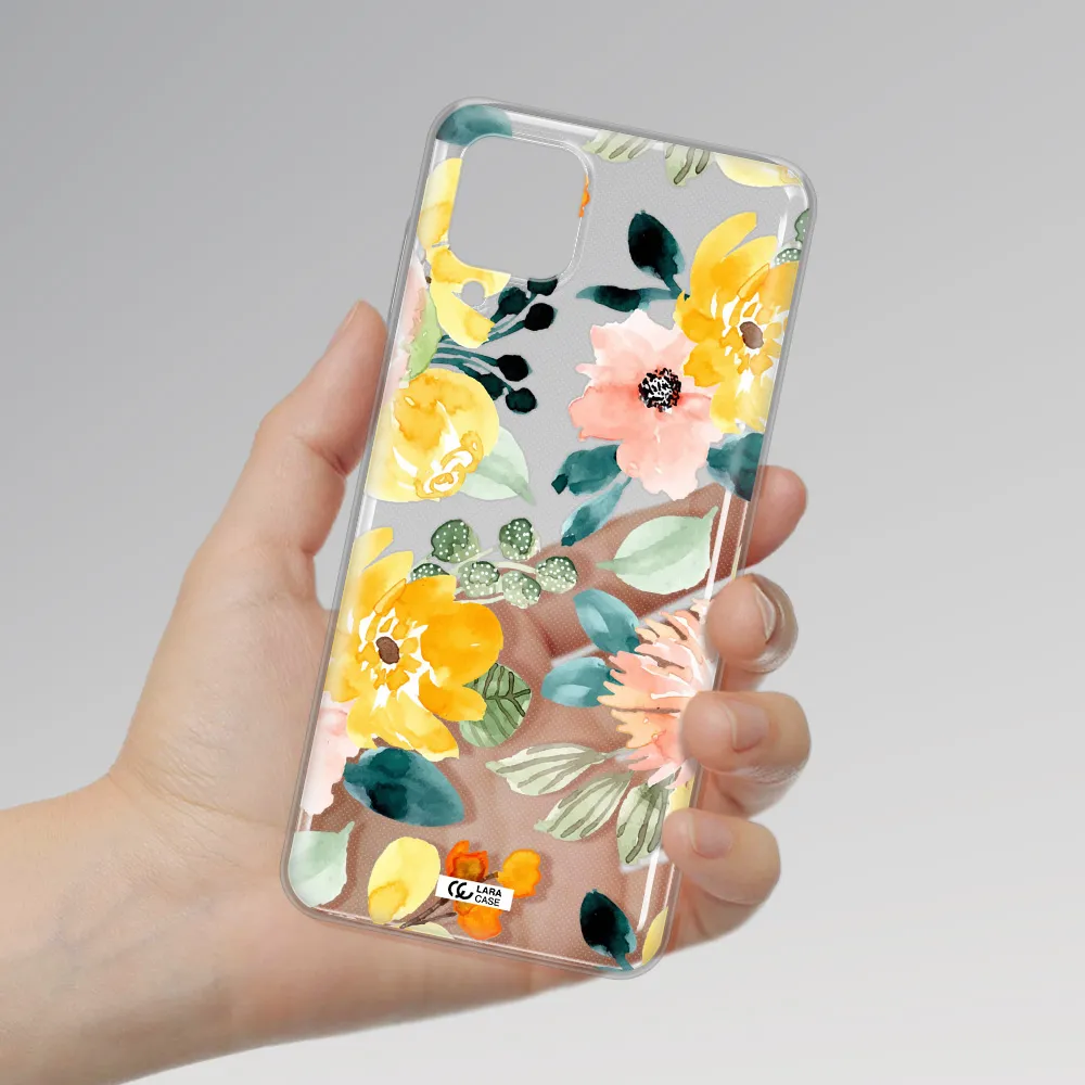 Watercolor Flowers Samsung A12 4g Clear TPU Case