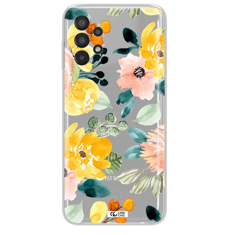 Watercolor Flowers Samsung A13 Clear TPU Case