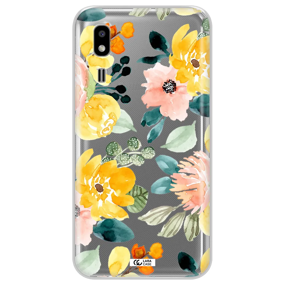Watercolor Flowers Samsung A2 Core Clear TPU Case