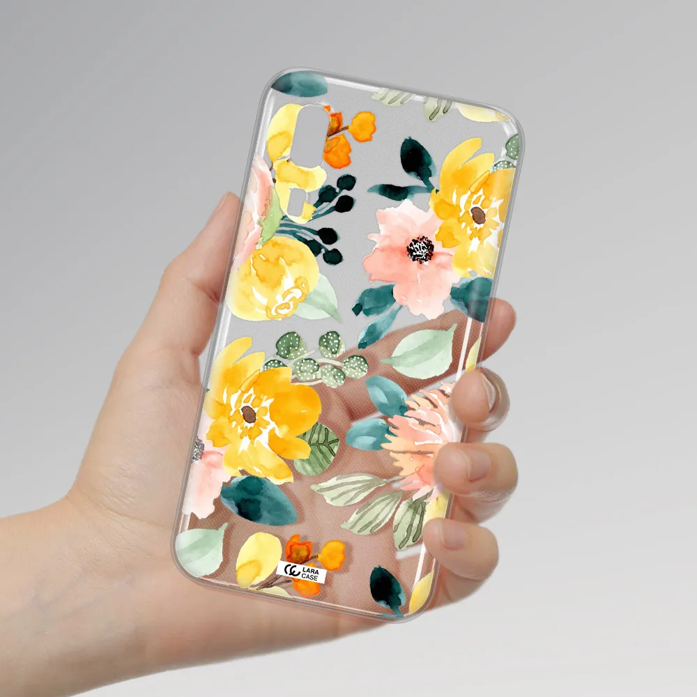 Watercolor Flowers Samsung A2 Core Clear TPU Case