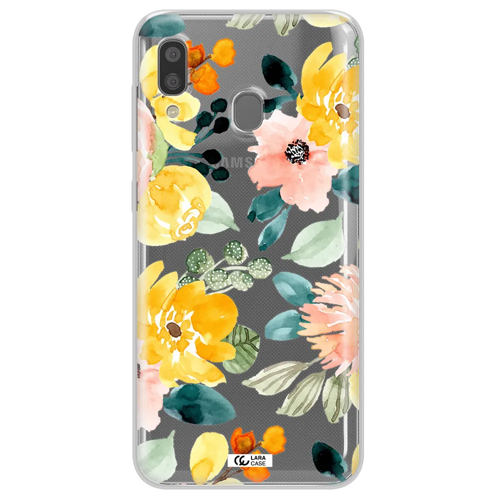 Watercolor Flowers Samsung A20 Clear TPU Case