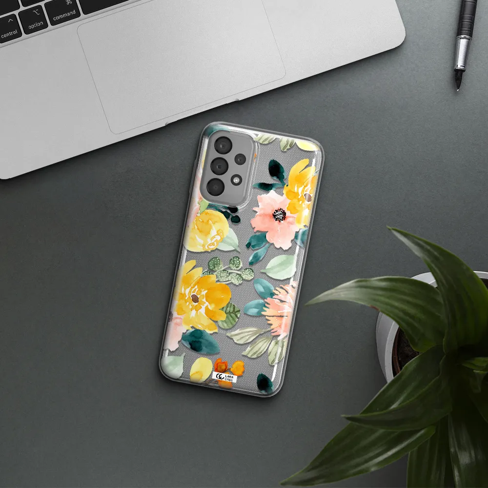 Watercolor Flowers Samsung A33 Clear TPU Case