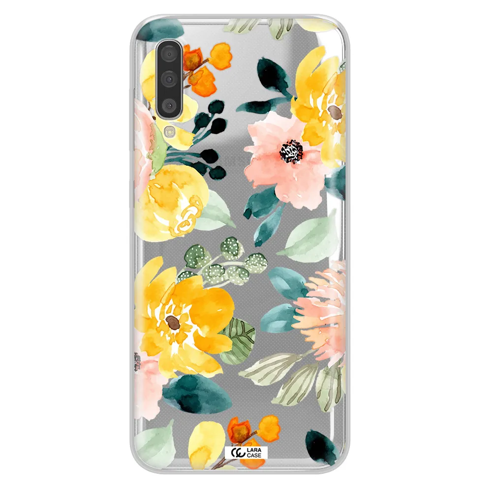 Watercolor Flowers Samsung A50S Clear Tpu Case