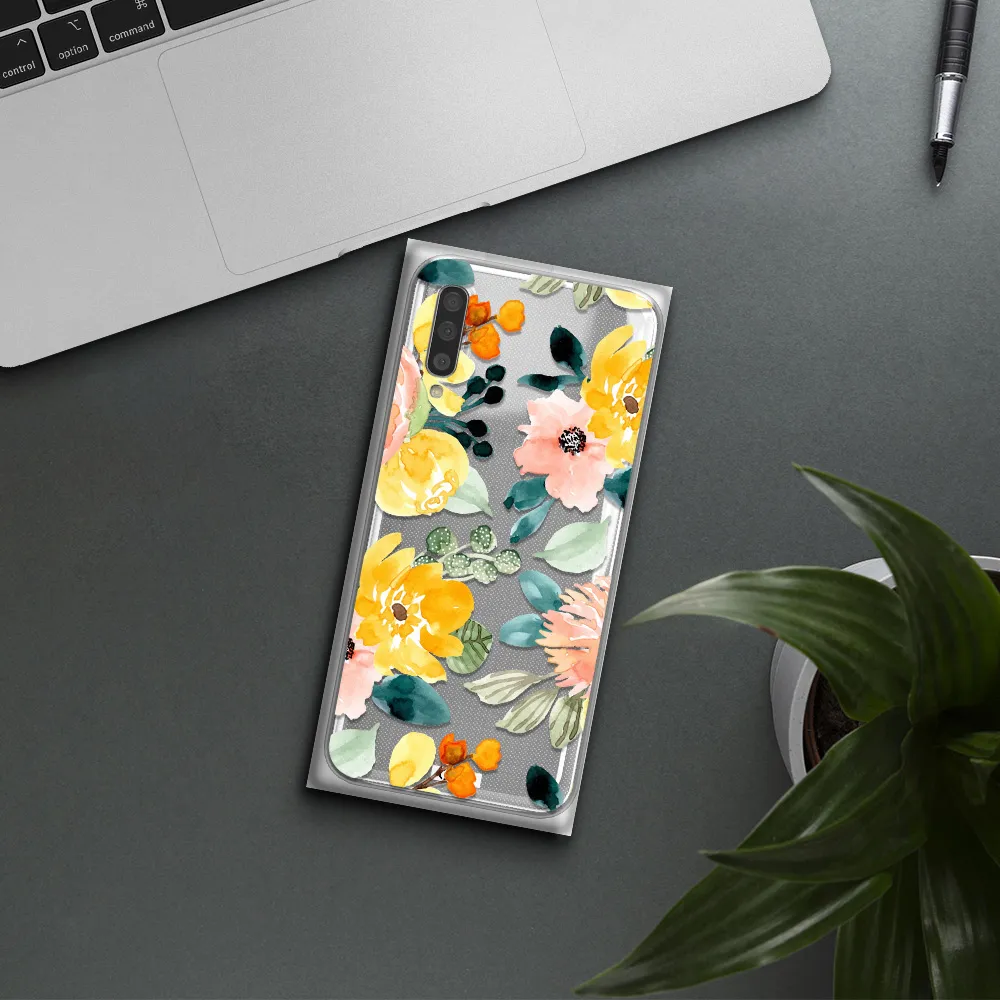 Watercolor Flowers Samsung A50S Clear Tpu Case