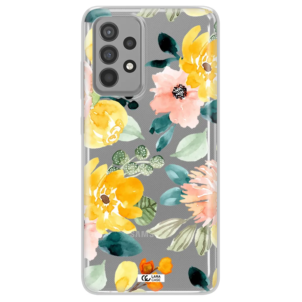 Watercolor Flowers Samsung A52 Clear TPU Case