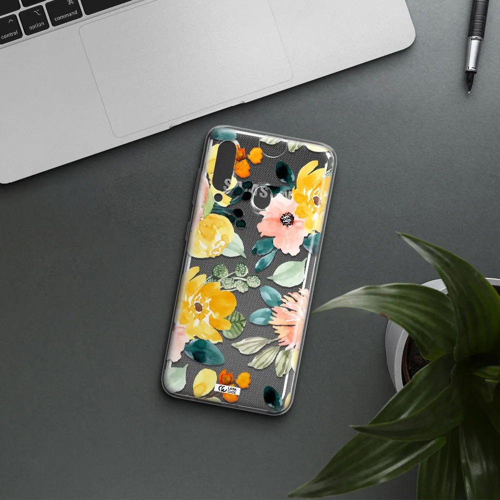 Watercolor Flowers Samsung A60 Clear TPU Case