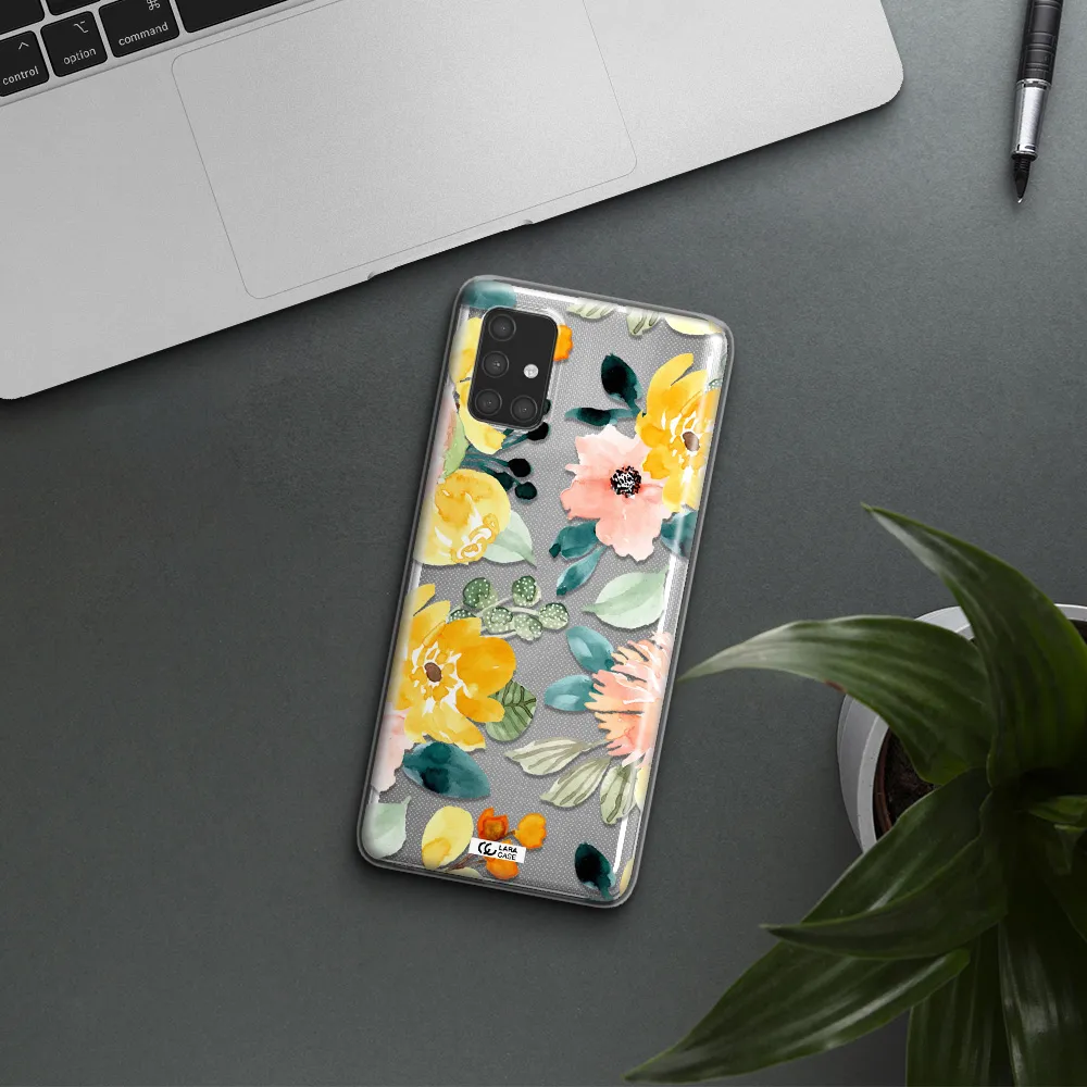 Watercolor Flowers Samsung A71 Clear TPU Case