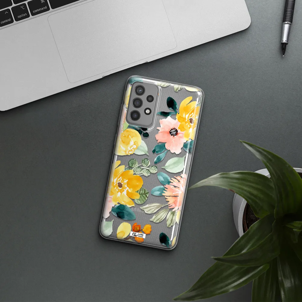 Watercolor Flowers Samsung A72 Clear TPU Case