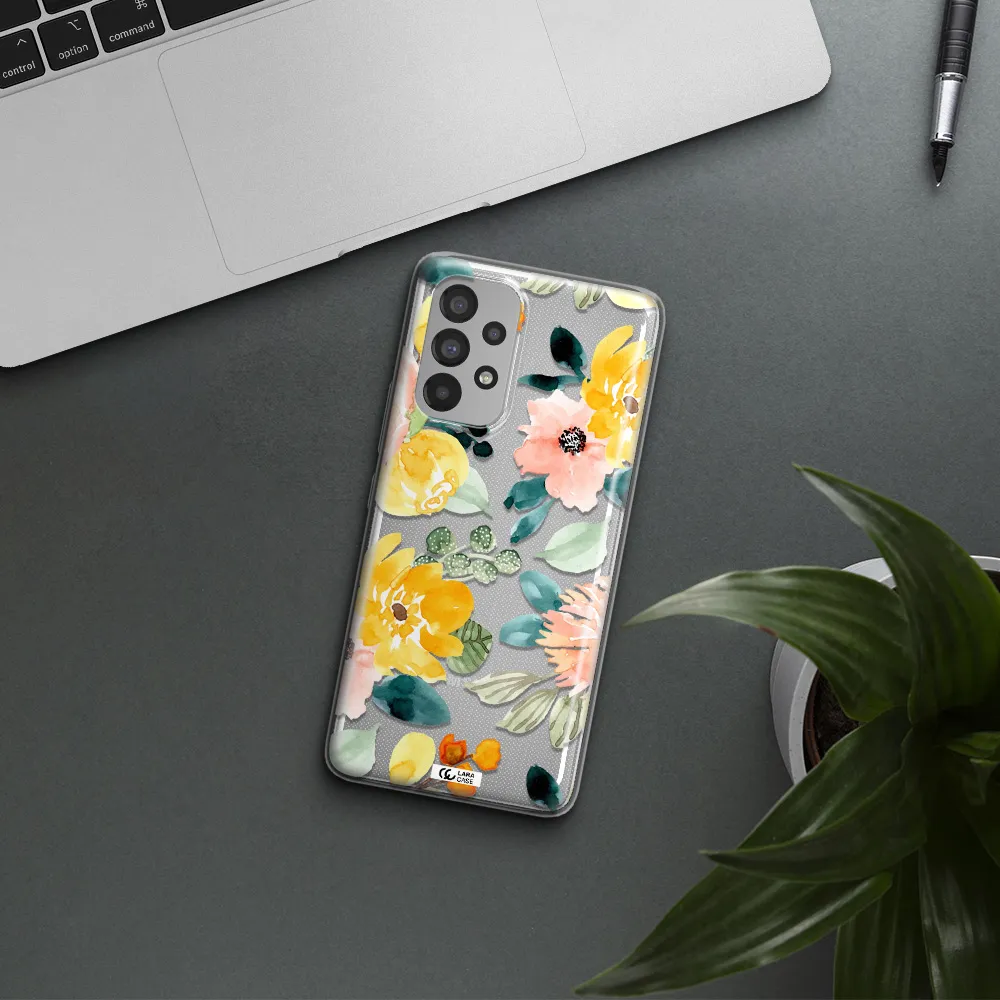 Watercolor Flowers Samsung A73 Clear TPU Case
