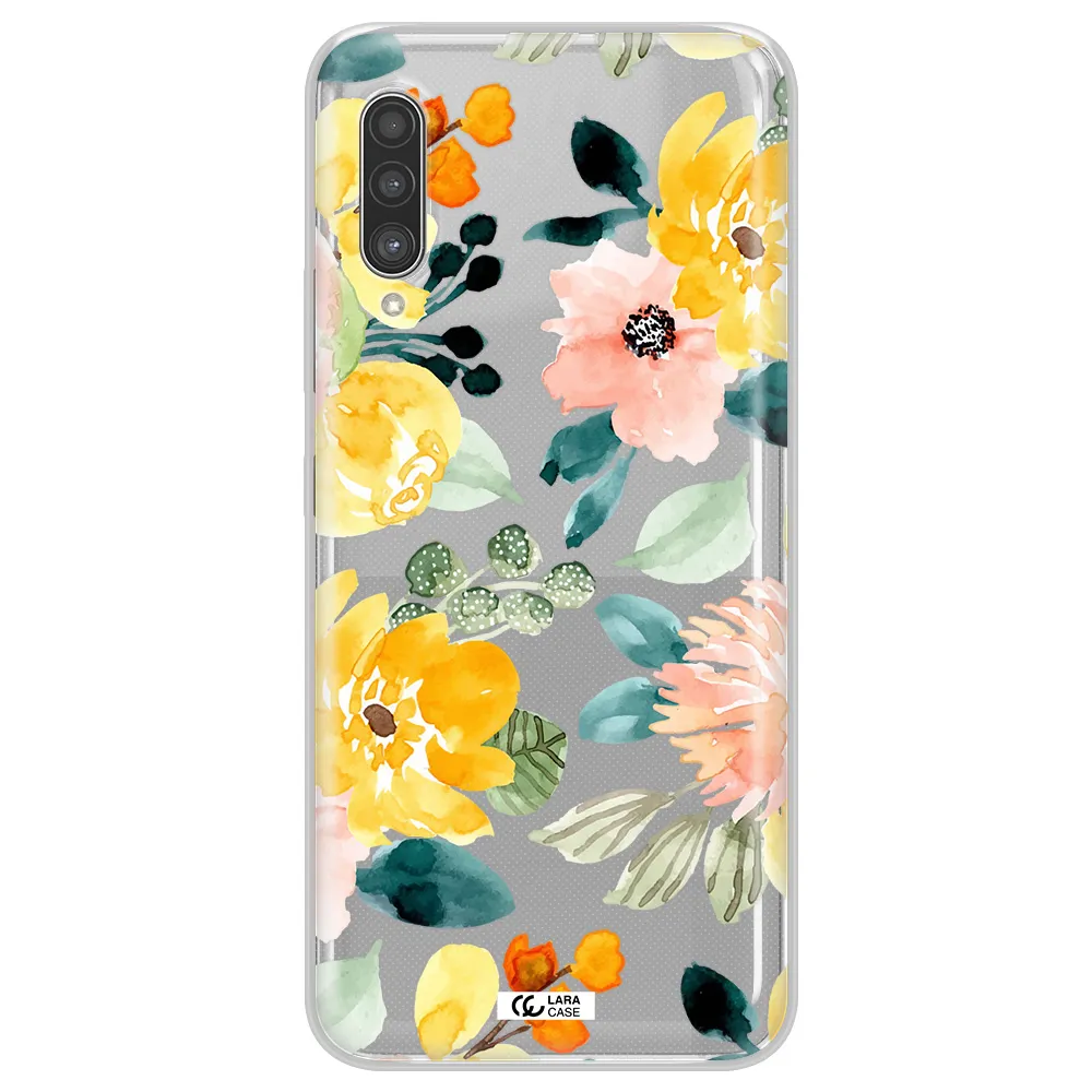 Watercolor Flowers Samsung A90 Clear TPU Case