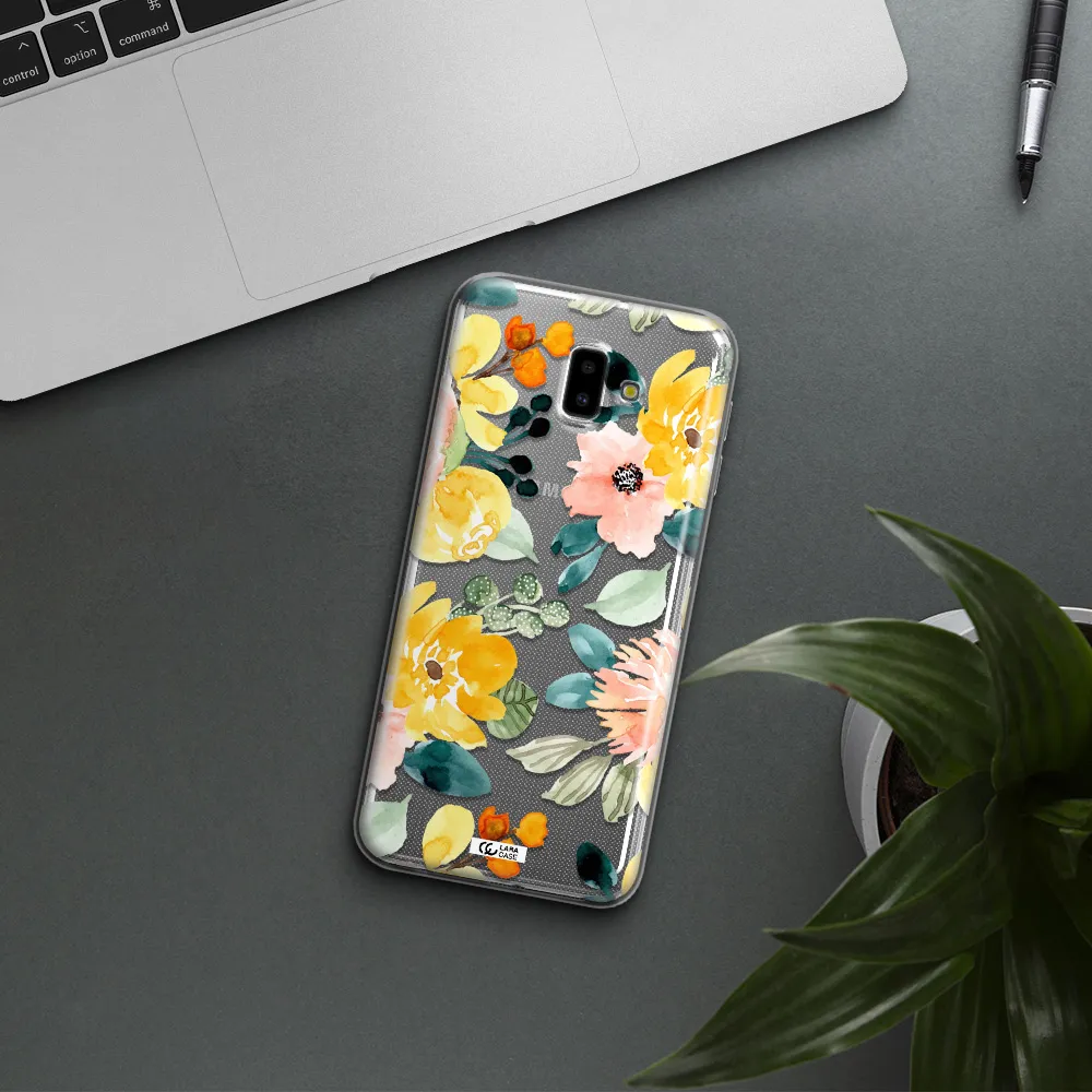 Watercolor Flowers Samsung J6 Plus Clear TPU Case