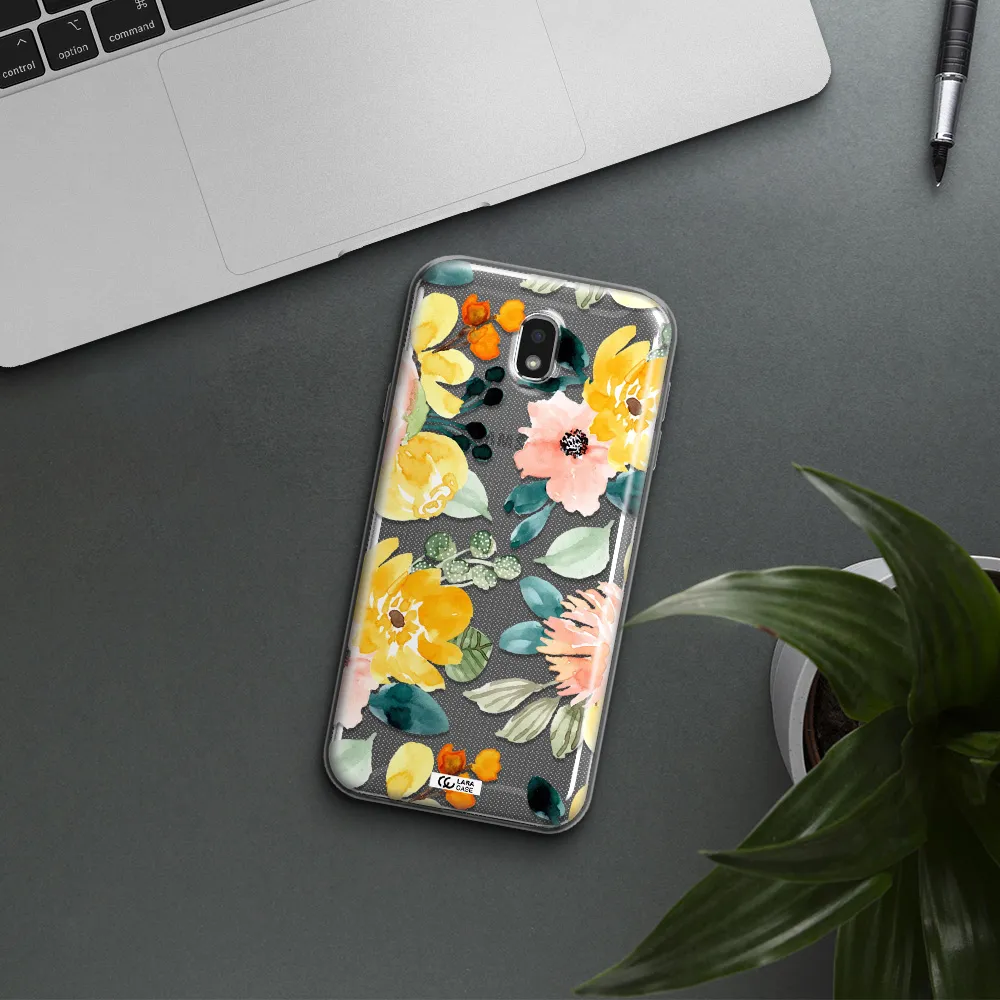 Watercolor Flowers Samsung J7 Pro Clear TPU Case
