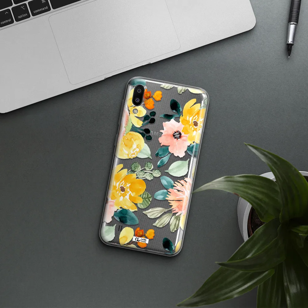 Watercolor Flowers Samsung M10 Clear TPU Case