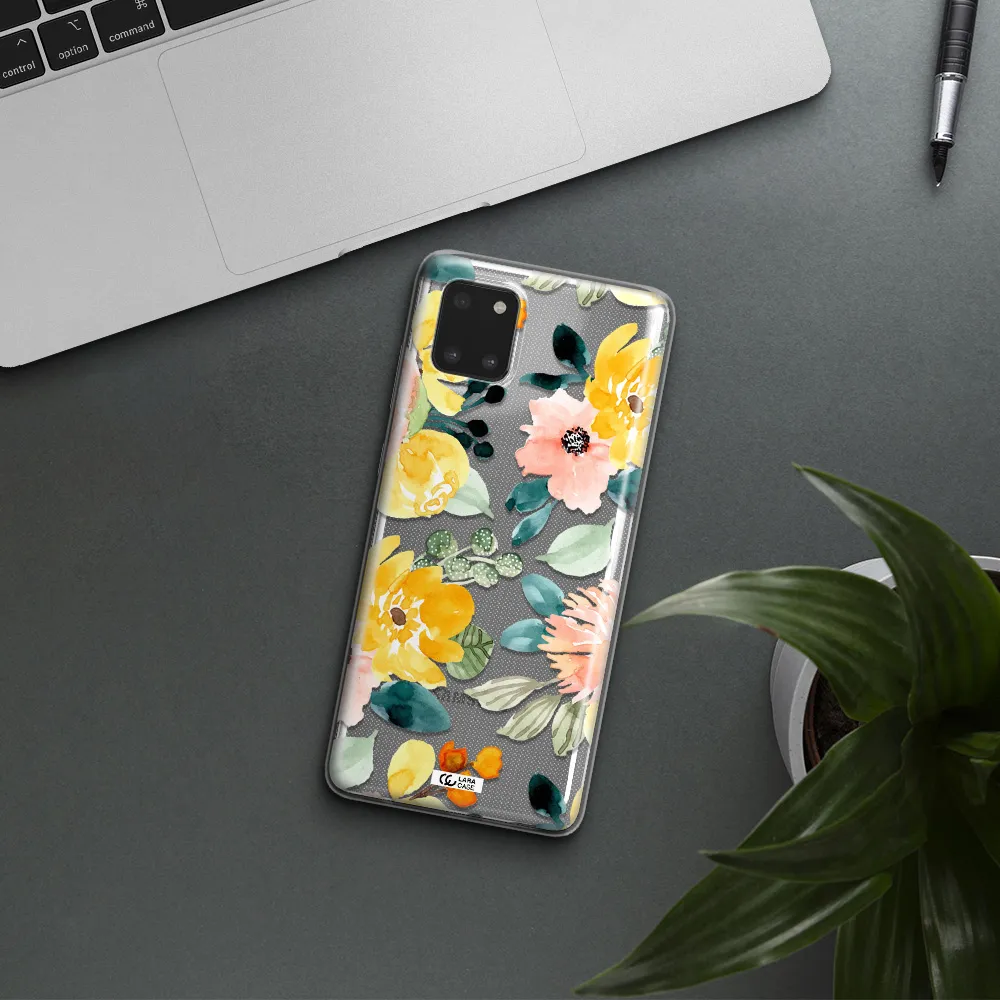 Watercolor Flowers Samsung Note 10 Lite Clear TPU Case