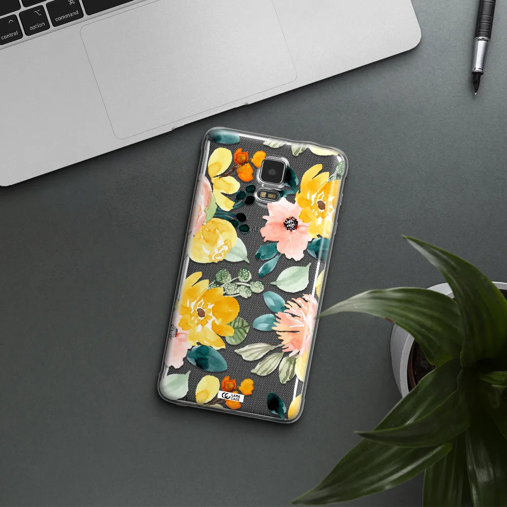 Watercolor Flowers Samsung Note 4 Clear TPU Case