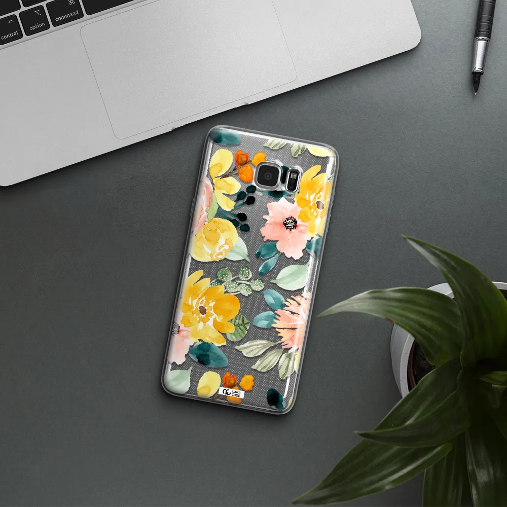 Watercolor Flowers Samsung Note 5 Clear TPU Case
