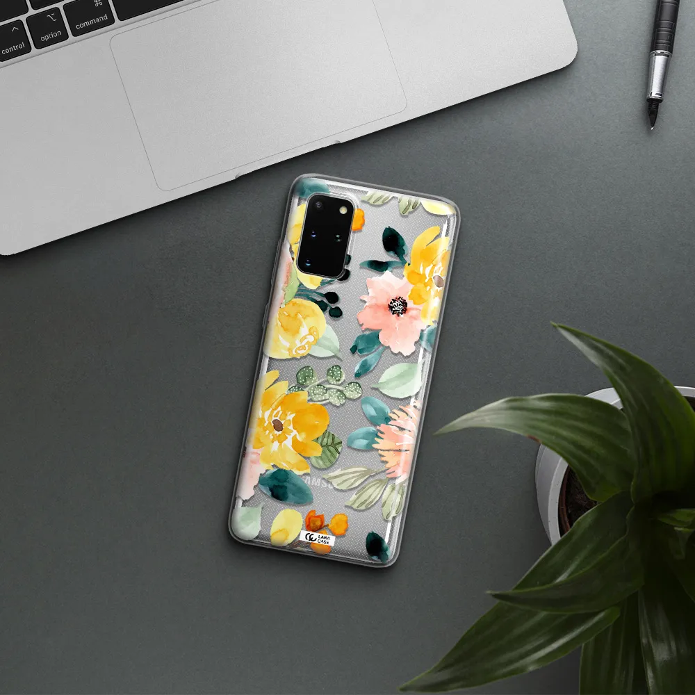 Watercolor Flowers Samsung S 20 Plus Clear TPU Case