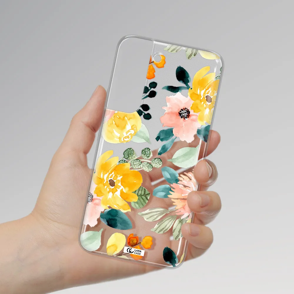 Watercolor Flowers Samsung S 22 Plus Clear TPU Case