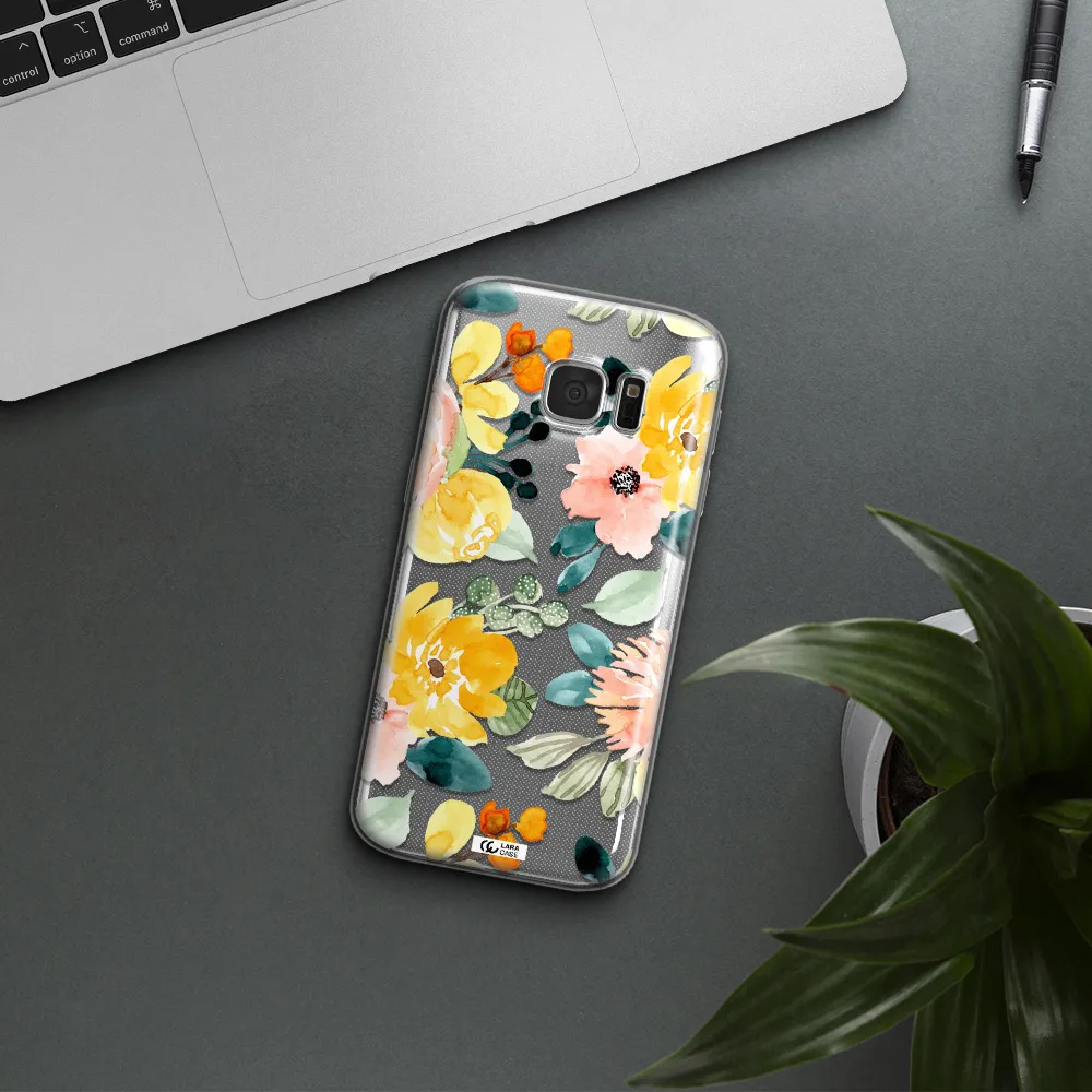 Watercolor Flowers Samsung S 7 Clear TPU Case