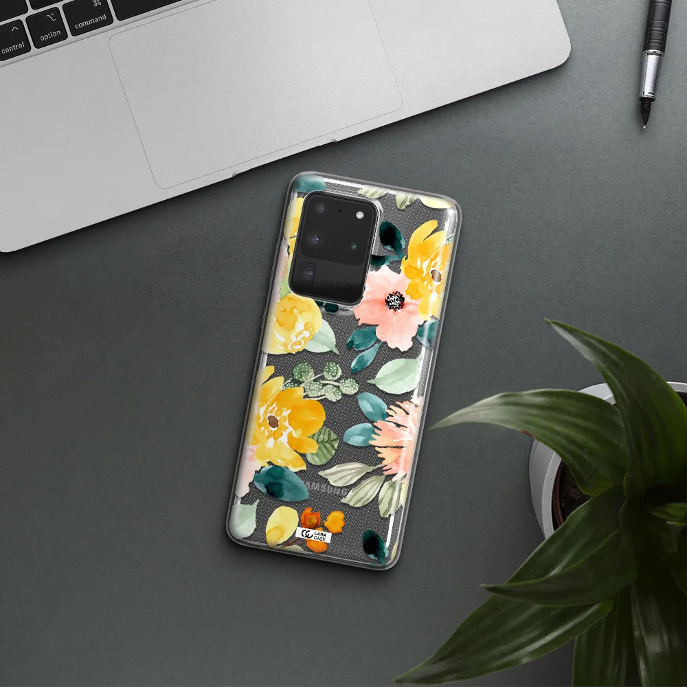 Watercolor Flowers Samsung S20 Ultra Clear TPU Case
