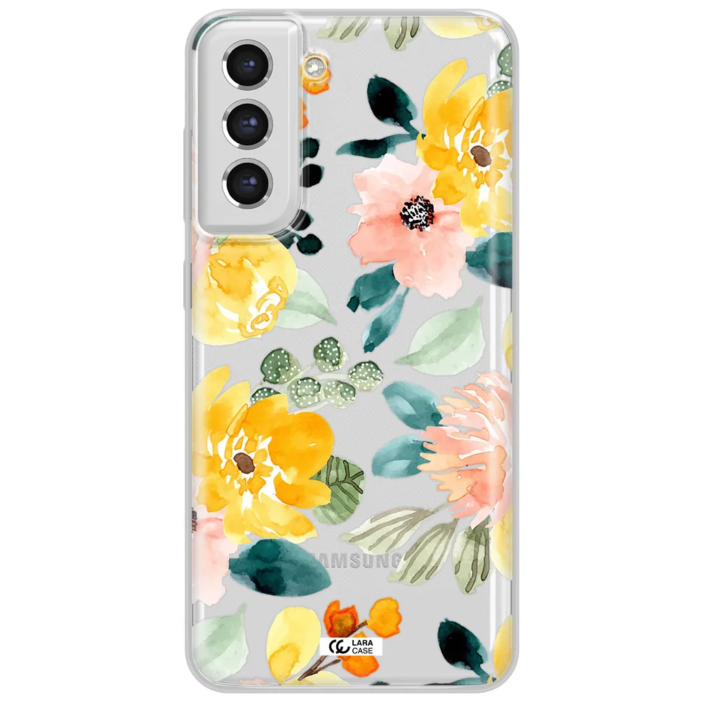 Watercolor Flowers Samsung S21 Fe Clear Tpu Case