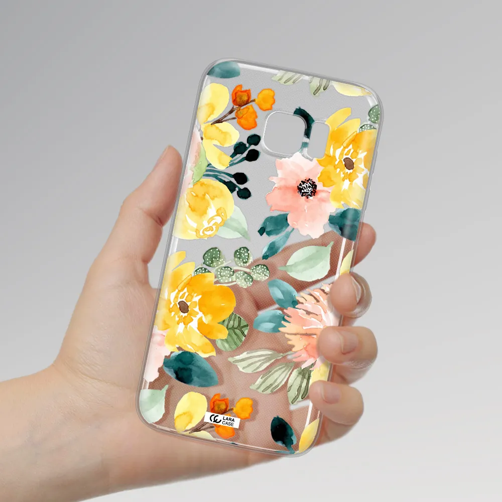 Watercolor Flowers Samsung S7 Edge Clear TPU Case