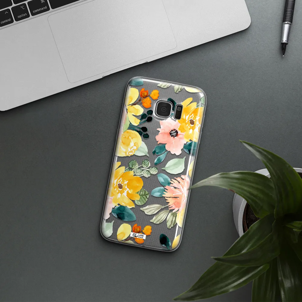Watercolor Flowers Samsung S7 Edge Clear TPU Case