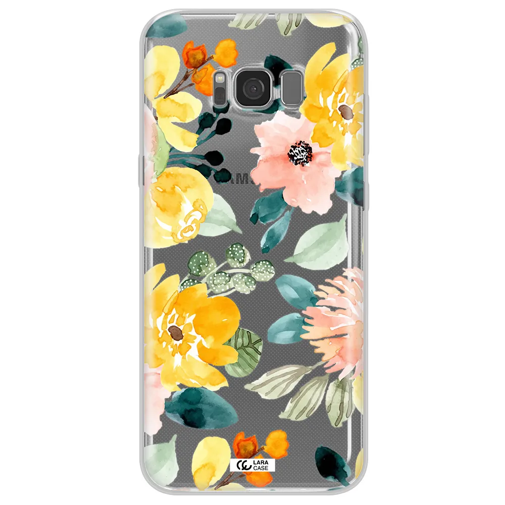 Watercolor Flowers Samsung S8 Plus Clear TPU Case