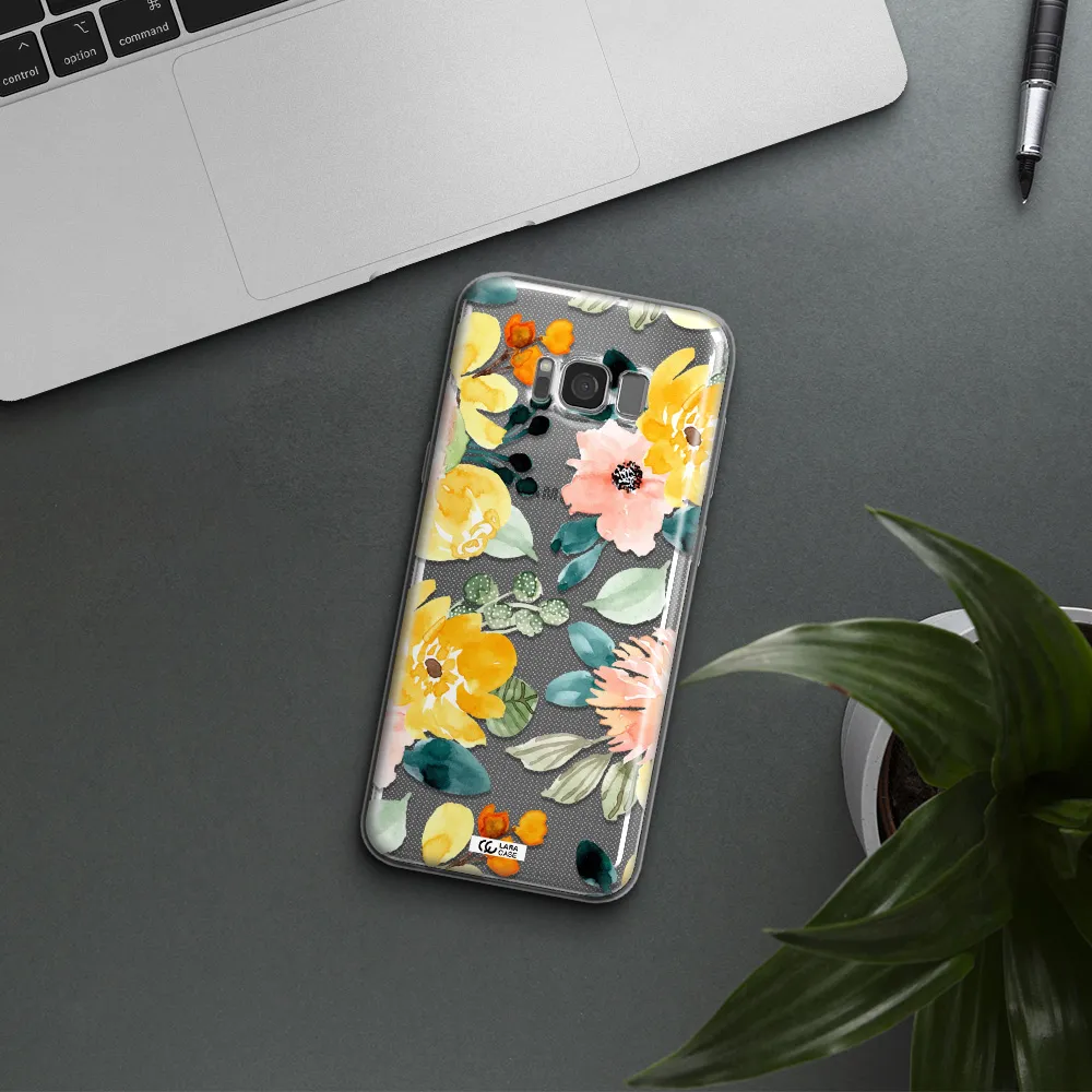 Watercolor Flowers Samsung S8 Plus Clear TPU Case