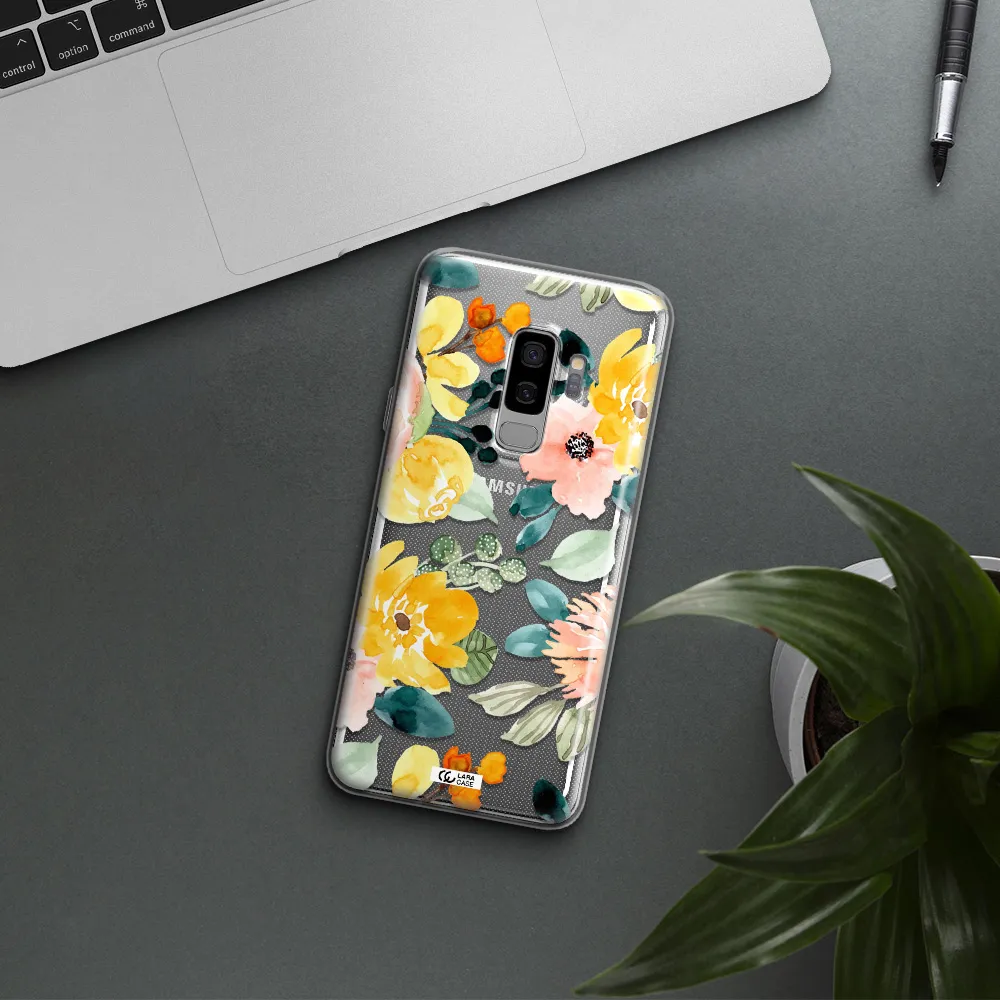 Watercolor Flowers Samsung S9 Plus Clear TPU Case