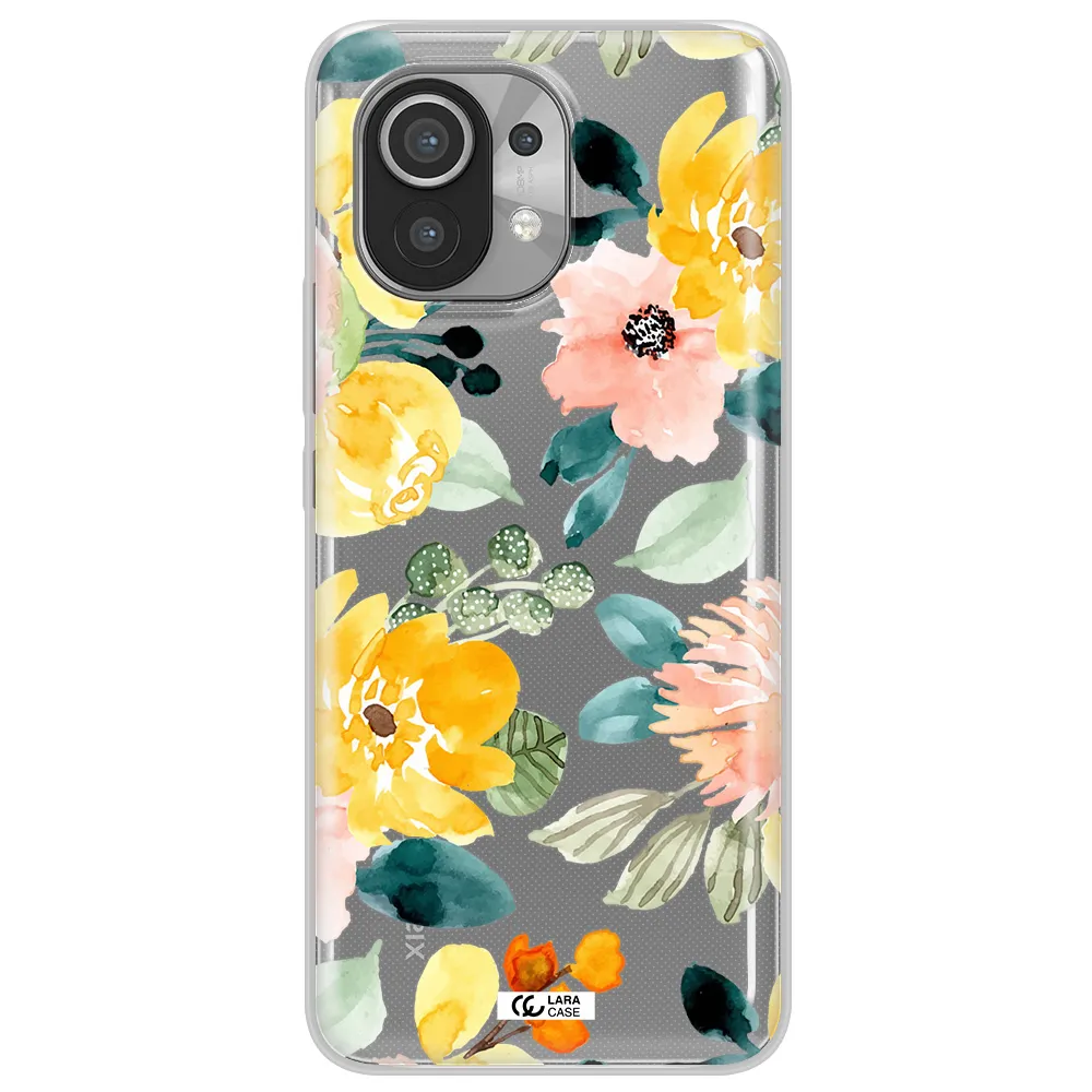 Watercolor Flowers Xiaomi Mi 11 Clear TPU Case