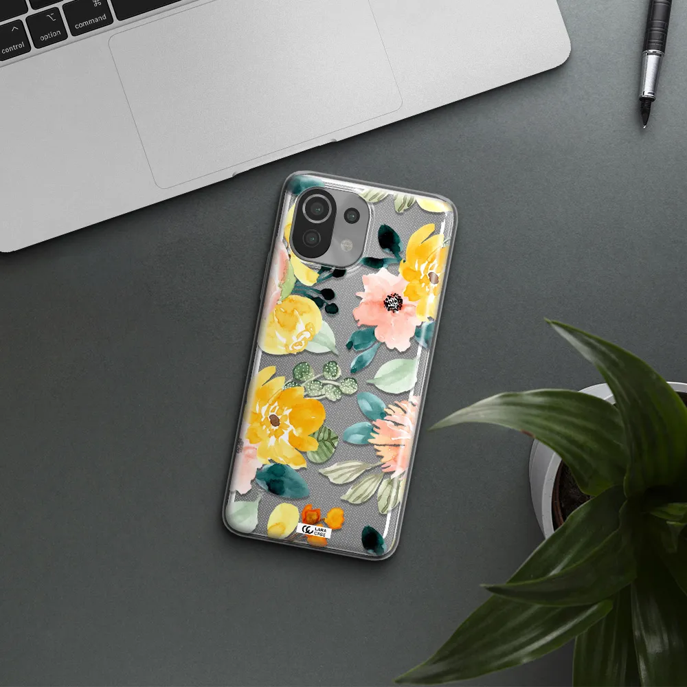 Watercolor Flowers Xiaomi Mi 11 Lite Clear TPU Case