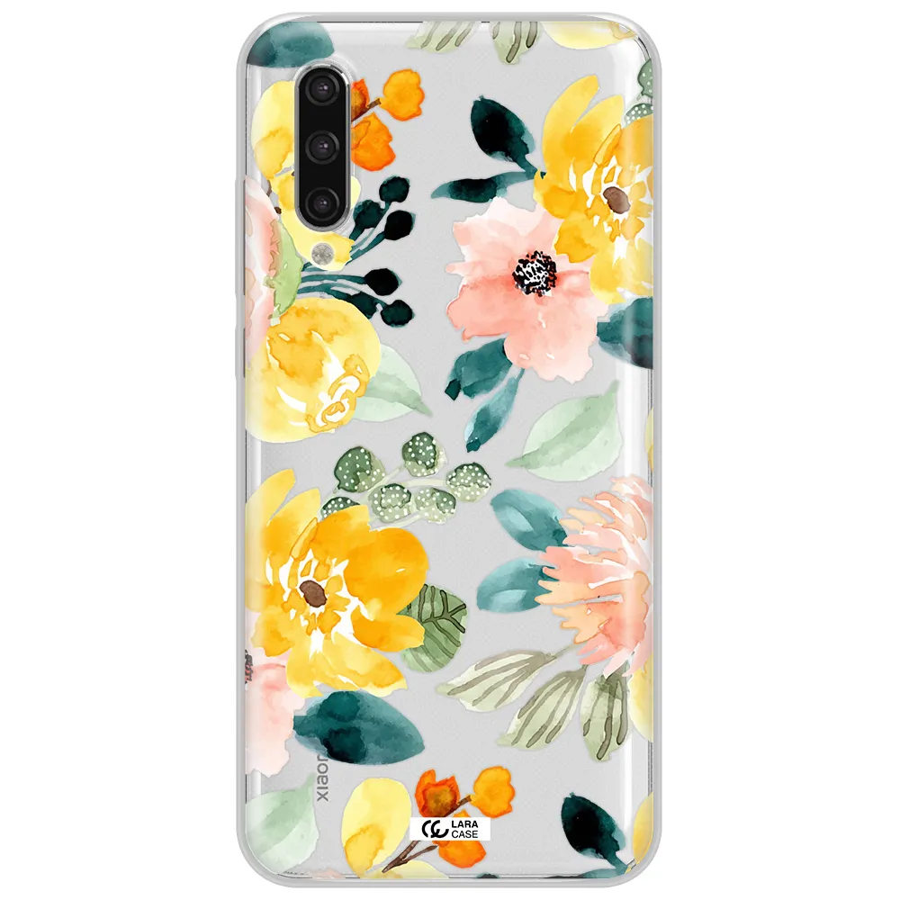 Watercolor Flowers Xiaomi Mi 9 Lite Clear Tpu Case