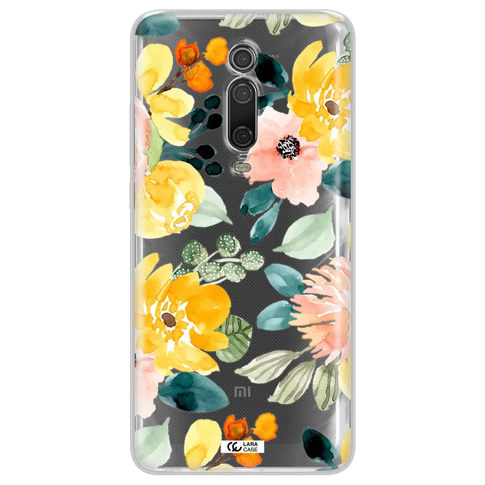 Watercolor Flowers Xiaomi Mi 9T Clear TPU Case